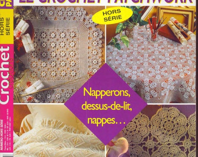 PDF Vintage.Magazine Crochet creations PDF format.Chic doily models, crochet tablecloths.Patterns,tutorials in French PDF format