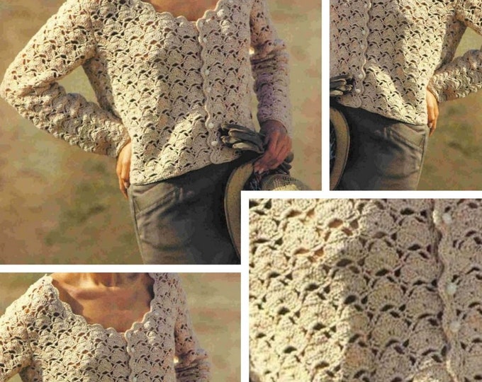 Vintage.Crochet lace vest model, for women.Pattern with English tutorial PDF format