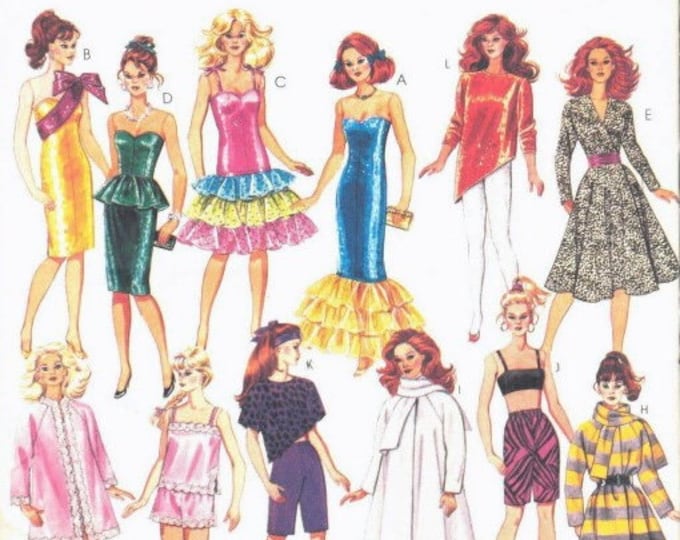 PDF Vintage.MCCalls Craft Magazine in PDF.Chic sewing clothing model for Barbie doll.Patterns, French, English tutorials PDF format