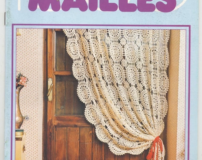 PDF Vintage.Magazine 1000 stitches in PDF format.Large crochet curtain patterns.Patterns with French tutorials in PDF format