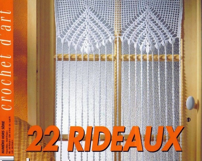 PDF Vintage .Magazine Crochet d'art in PDF format.22 Crochet curtain patterns.Patterns with French tutorials PDF format