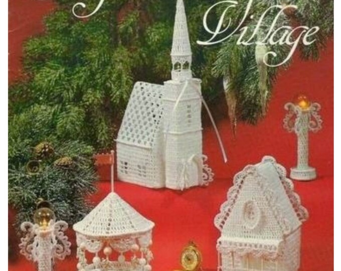 Vintage PDF. Gingebral Village magazine in PDF format.White cotton crochet patterns.Patterns with English tutorials PDF format