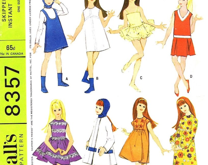 Vintage PDF.MCCalls Craft Magazine PDF format.Chic sewing clothing model for Barbie doll.Patterns,English tutorials PDF format