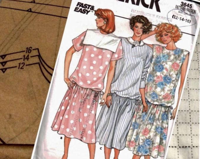 Special Offer. Rare Patterns! Vintage 70s. Store - Butterick Packet, 3 Sewing Patterns, Brown Paper, Women's Dress Patterns