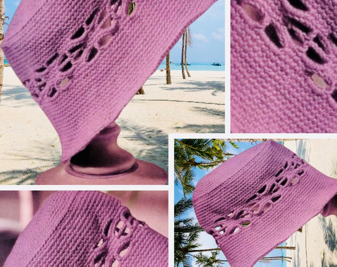 Chic bob-panama model for beach handmade crochet.PDF formatPattern with French tutorials PDF format