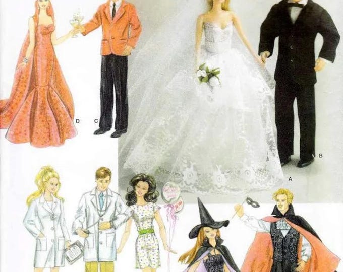 PDF Vintage magazine Simplicity PDF format. Barbie doll sewing clothes patterns. Pattern with tutorials in French PDF format