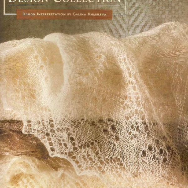 Vintage, large book (55 pages) models of shawls, shawls, scarves in angora wool lace. english tutorials in pdf format