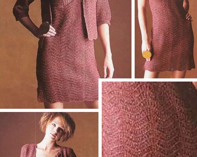 Special offer.Model set.Crochet dress and vest for women.Patterns with English tutorials PDF format
