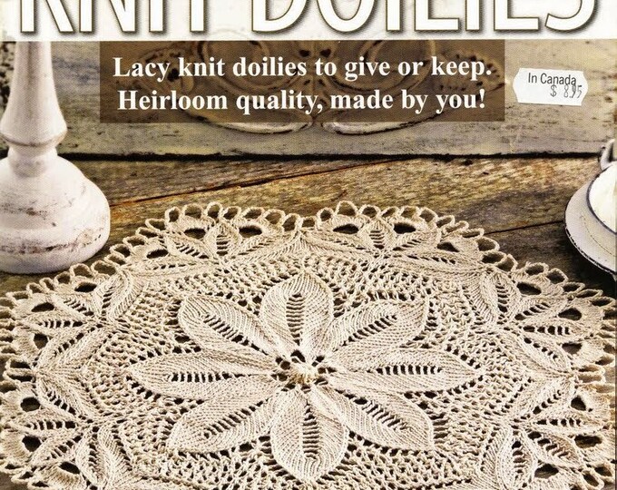 PDF Rare.Vintage.Vintage magazine, knitting patterns, white cotton (placemats)Patterns with tutorials in English PDF format