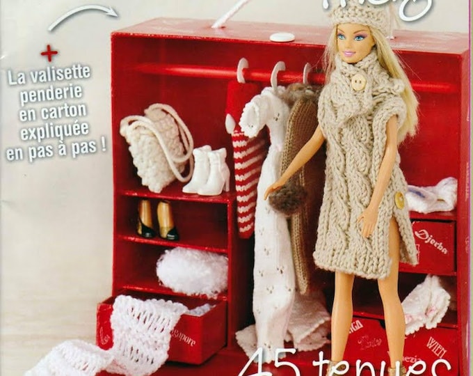 PDF Vintage.Magazine Crochet mag PDF format.Models 45 clothes, knitting for Barbie doll.Patterns with French tutorials PDF format