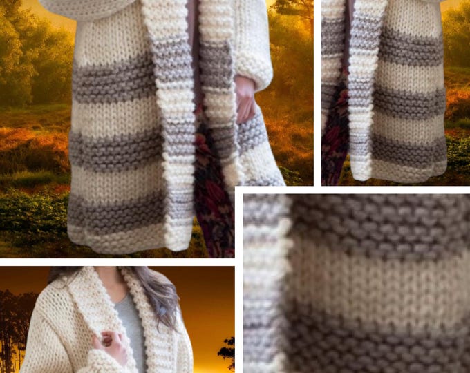 Vintage.Modèle manteau ,veste -cardinal pour femme,tricot .Pattern avec tutoriels anglais,format Pdf