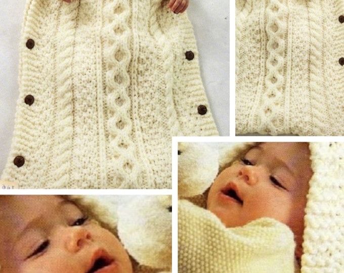 Baby Knitting Angel Nest Pattern, Tutorials in French PDF Format