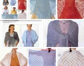 PDF Vintage Petite livre modèles châles au crochet.Patron avec tutoriels français format PDF