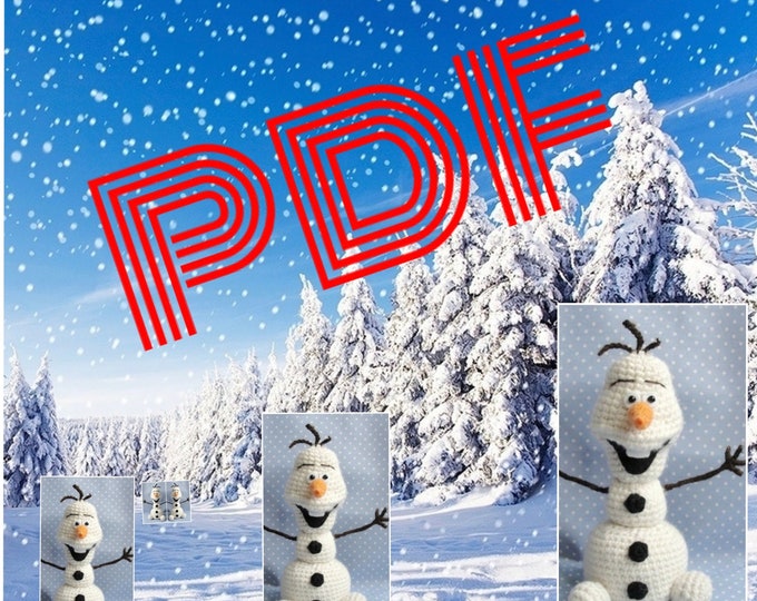 Amigurumis Modèle Bon homme de neige au crochet.Patterns,patron avec tutoriels anglais,français en format PDF.