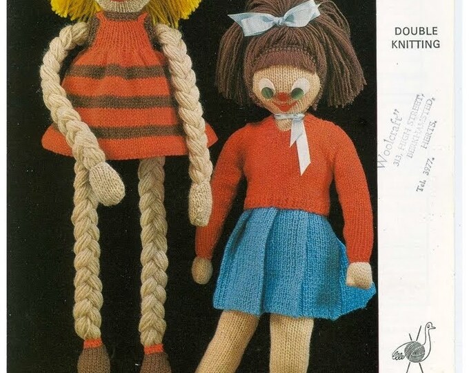 PDF Emu Magazine, vintage in Pdf format. Knitted cuddly doll models. Patterns with English tutorials Pdf format