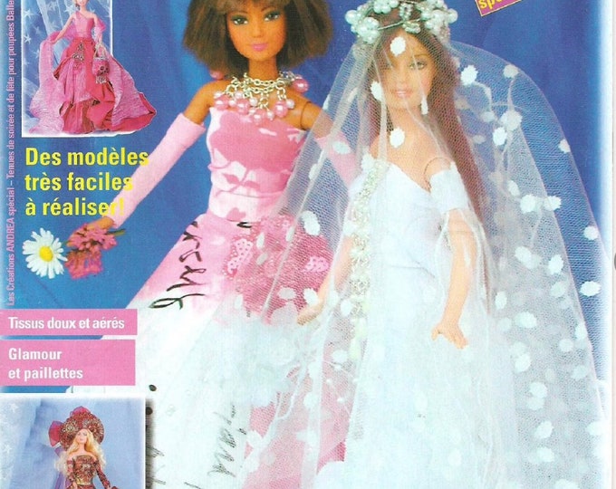 Vintage PDF. Magazine Andrea Tricot Crochet sewing for Barbie in pdf format. Patterns with tutorials in French PDF format