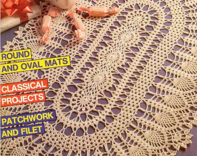 Vintage PDF.Large decorative crochet magazine in PDF format.Crochet doily patterns.Pattern with tutorials in English PDF format
