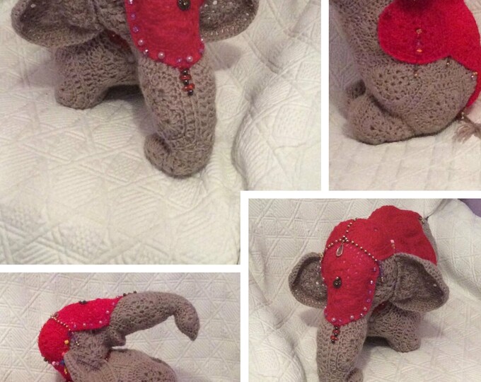 Modèle peluche éléphant,crochet,style  fleur africaine.Schémas et diagrammes internationaux.Tutoriels motifs français, anglais ,format Pdf 