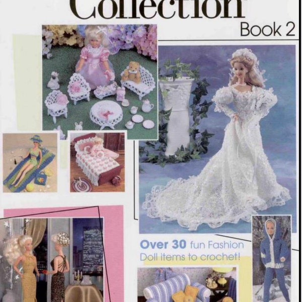 Vintage magazine PDF format. Clothing models, furniture, accessories for Barbie doll, crochet, patterns with English tutorials