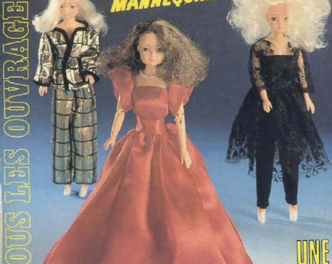 PDF.Vintage.Magazine Pooly, disguises for Barbie doll, sewing, clothes for Barbie doll. Patterns with French tutorials PDF format