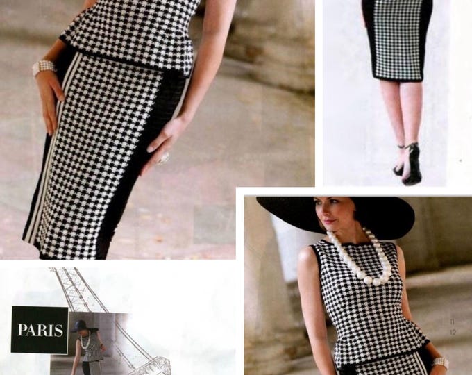 Crochet pattern set (top and skirt). Schemes, international diagrams, explanations in photos with technical drawings in PDF format
