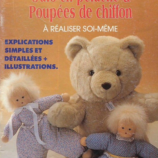 Vintage en format PDF.Magazine Ours en peluche & Poupées de chiffon .Patrons avec tutoriels français,format PDF