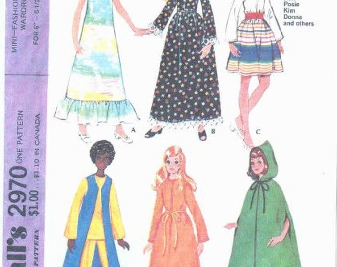 Vintage PDF.MCCalls Craft Magazine PDF format.Chic sewing clothing model for Barbie doll.Patterns,English tutorials PDF format