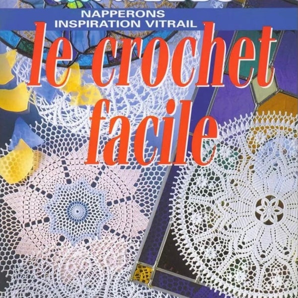 Vintage.Magazine  1000 mailles Le crochet facile en format PDF.Modèles chics napperons   au crochet  Format PDF