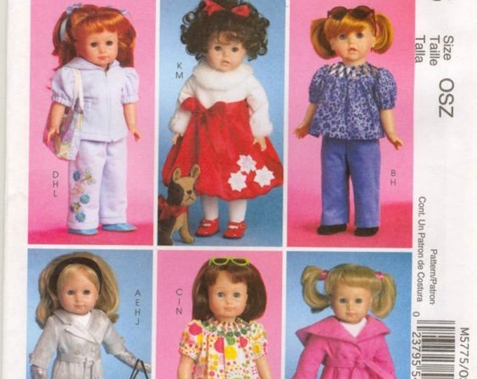 Vintage PDF. MCCalls Craft Magazine, PDF. Chic sewing clothing model for large dolls. Tutorial patterns in French, English PDF format