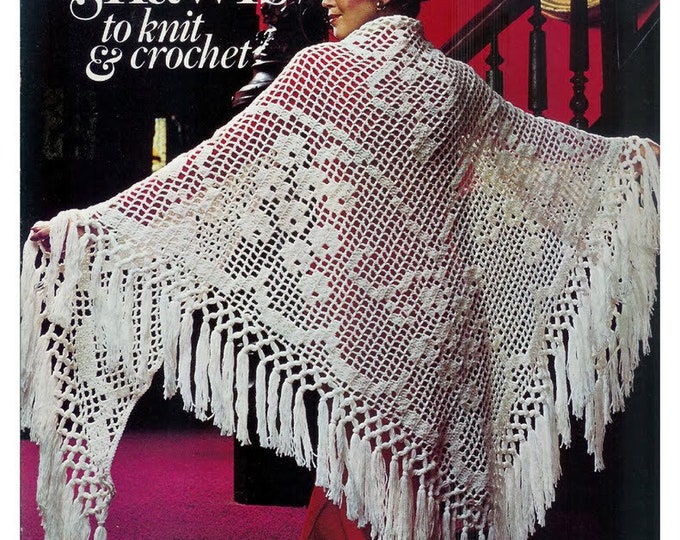 PDF Vintage.Magazine in PDF format.Chic patterns for knitting shawls, crochet.Patterns with tutorials in English PDF format