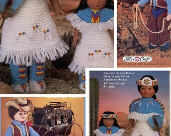 PDF Vintage magazine PDF format. Amigurumis, Indian doll costume clothing patterns in crochet, patterns with English tutorials