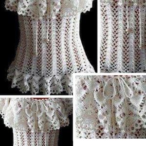 Crochet lace tank top model. Schematics, international diagrams, technical design explanation (without written explanation), PDF