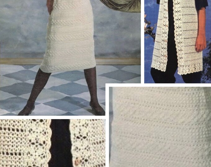 Special offer.2 crochet dress and sleeveless vest patterns.Patterns with English tutorials PDF format