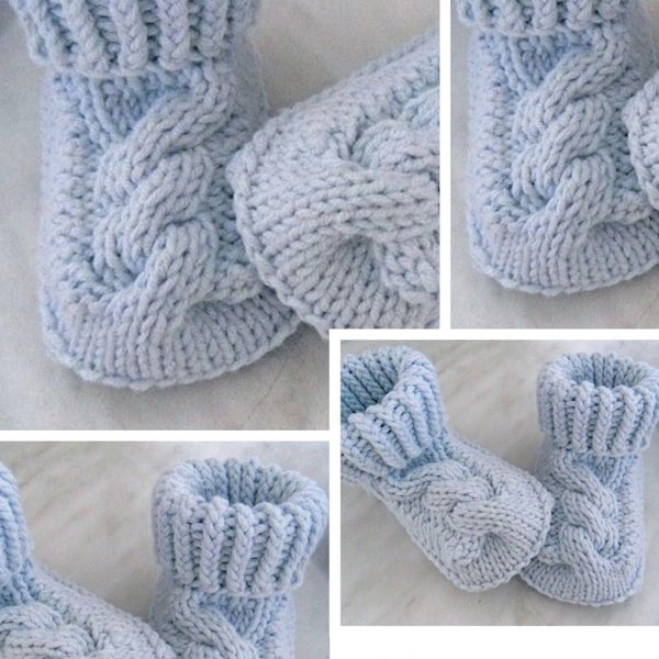 Shoe model, knitted ankle boots for baby.Pattern, master class pattern in step-by-step photos with French tutorials in PDF format