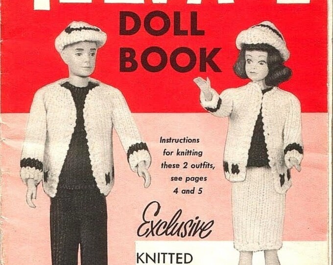 PDF Vintage Magazine Doll book PDF format. Knitting clothing patterns for Barbie doll. Patterns with English tutorials PDF format