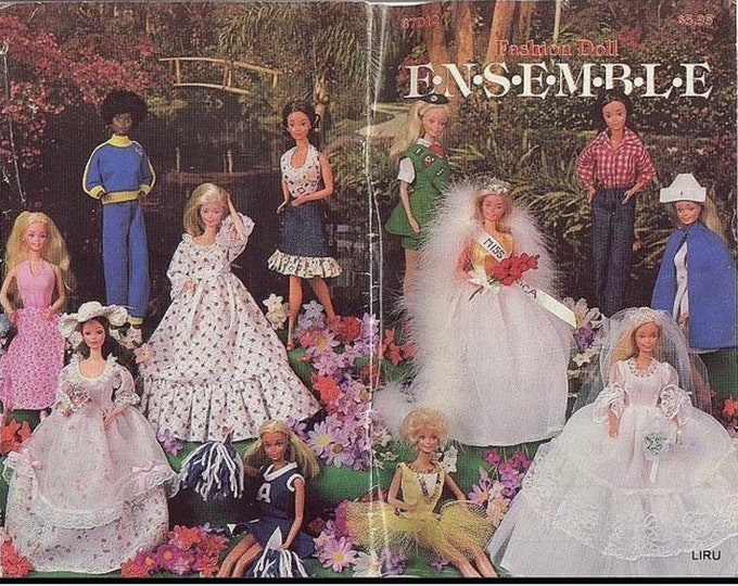 PDF Vintage magazine PDF format.Sewing dress patterns for Barbie doll.Pattern with tutorials in English