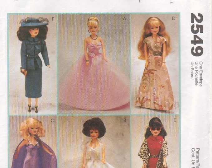 PDF Vintage.MCCalls Craft Magazine,PDF.Chic sewing clothing model for Barbie doll.Patterns,French,English tutorials PDF format