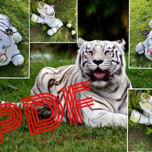 1pc Peluche Tigre Blanc Et Jaune À Main Marionnette En Peluche