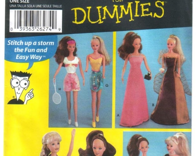 PDF Vintage magazine Simplicity PDF format. Sewing clothing models for Barbie doll. Pattern with tutorials in French, English