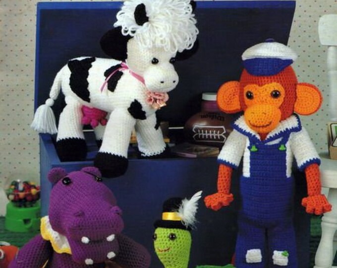 PDF Vintage magazine Crocheted Crowed en format PDF.Amigurumis,personnages au crochet ,patterns avec  tutoriels anglais