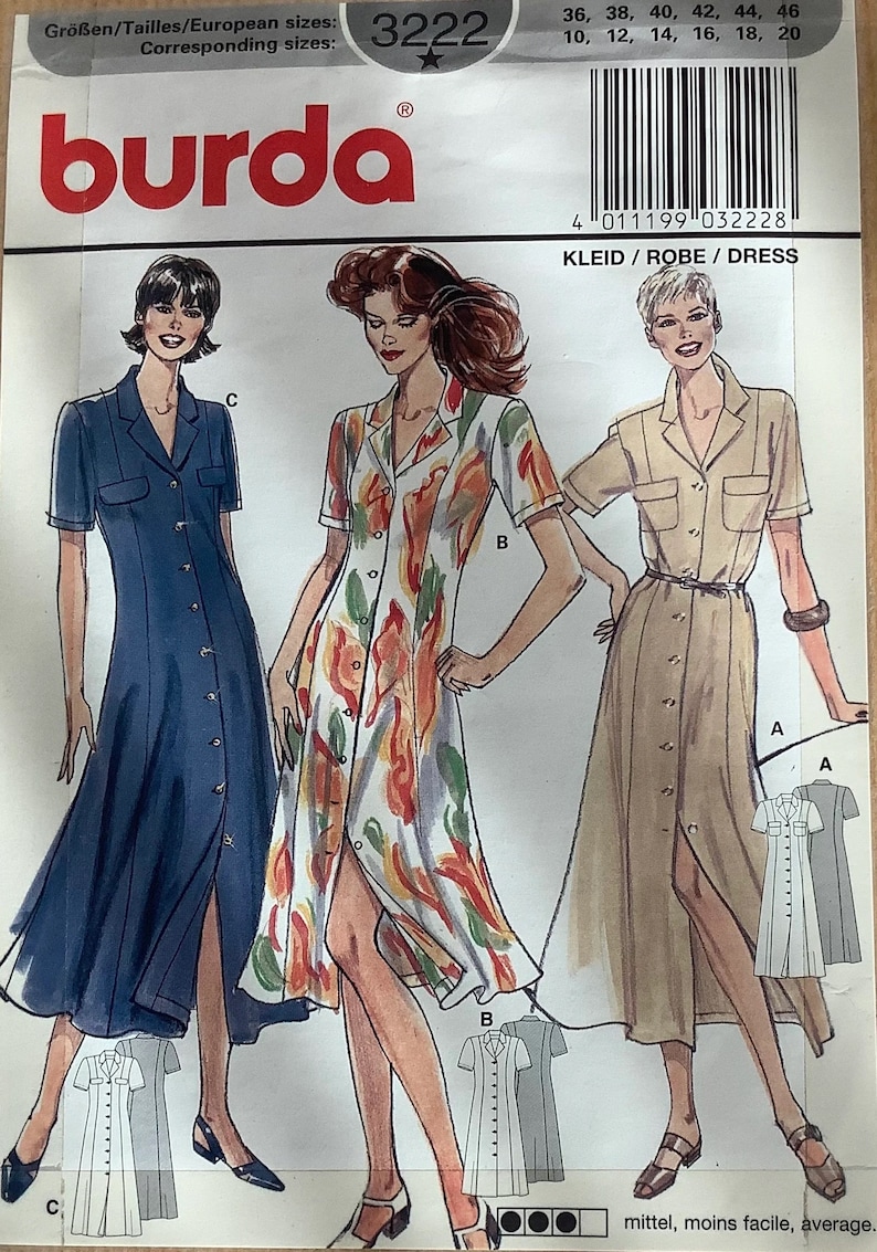 Vintage. Burda magazine in PDF format. Dress models, sewing for women Patterns, pattern with tutorials, English, French PDF format image 1