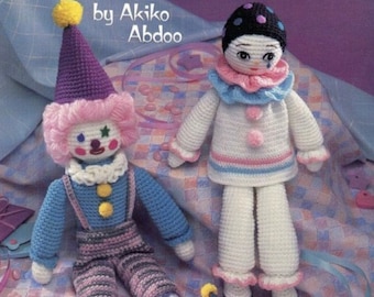 PDF Revista vintage formato PDF Amigurumis, Patrones de crochet de Payasos, patrones con tutoriales en inglés.