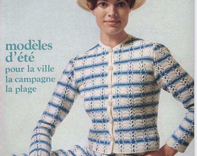 PDF Vintage Grande magazine Your knitting in Pdf format.Crochet clothing models, knitting for family.French tutorials Pdf format