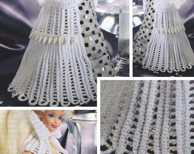 Vintage.Modèle chic robe et accessoire pour poupée Barbie Patterns avec tutoriels anglais,français format PDF
