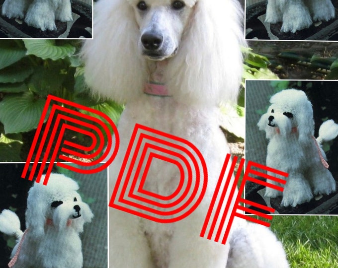 Amigurumi,modèle chien Amigurumi,modèle chien Puddle blanche au crochet.Patron avec tutoriels anglais Format Pdf.