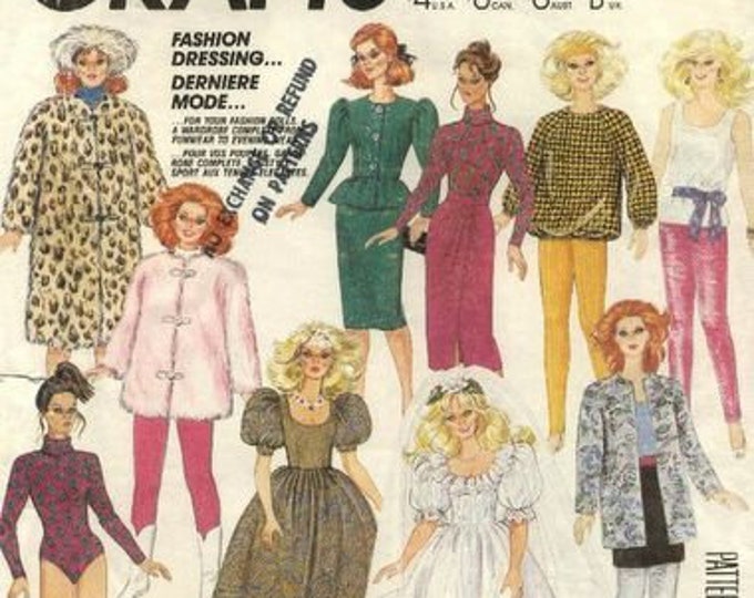 PDF Vintage.Magazine MCCalls Craft en PDF.Modèle chic vêtements couture pour poupée Barbie .Patrons ,tutoriels anglais  format PDF