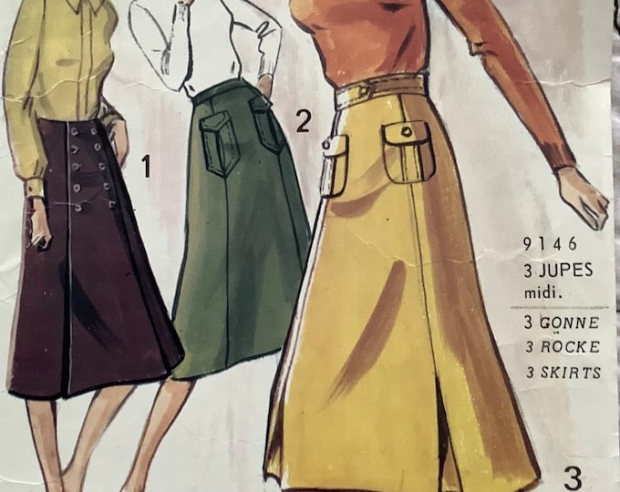 Vintage PDF. Elle club magazine in PDF format. Sewing skirt models for women Patterns, patterns with French tutorials PDF format