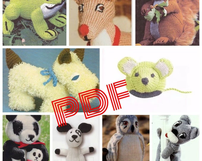 PDF Offre spéciale.Vintage, petite livre - carnaval 9 modèles doudous en tricot ,patrons avec tutoriels français format Pdf
