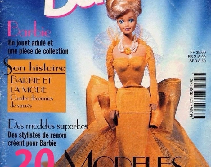 PDF Vintage.Burda magazine special for sewing chic clothes for Barbie doll.Patterns with French tutorials PDF format