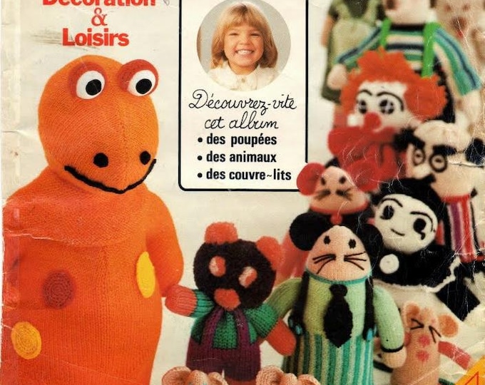 PDF Large Antique Magazine in PDF format, amigurumis models, small knitting animals, French PDF, French patterns